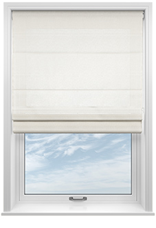 Pescara Voile, Snow White - Twist&Fit Roman Blind